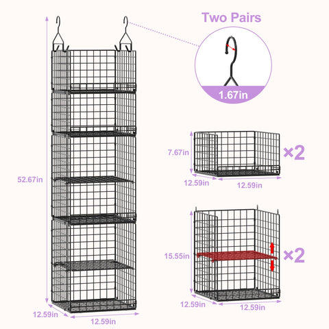 Yuyetuyo adjustable dividers highlighting flexible shelf spacing for items