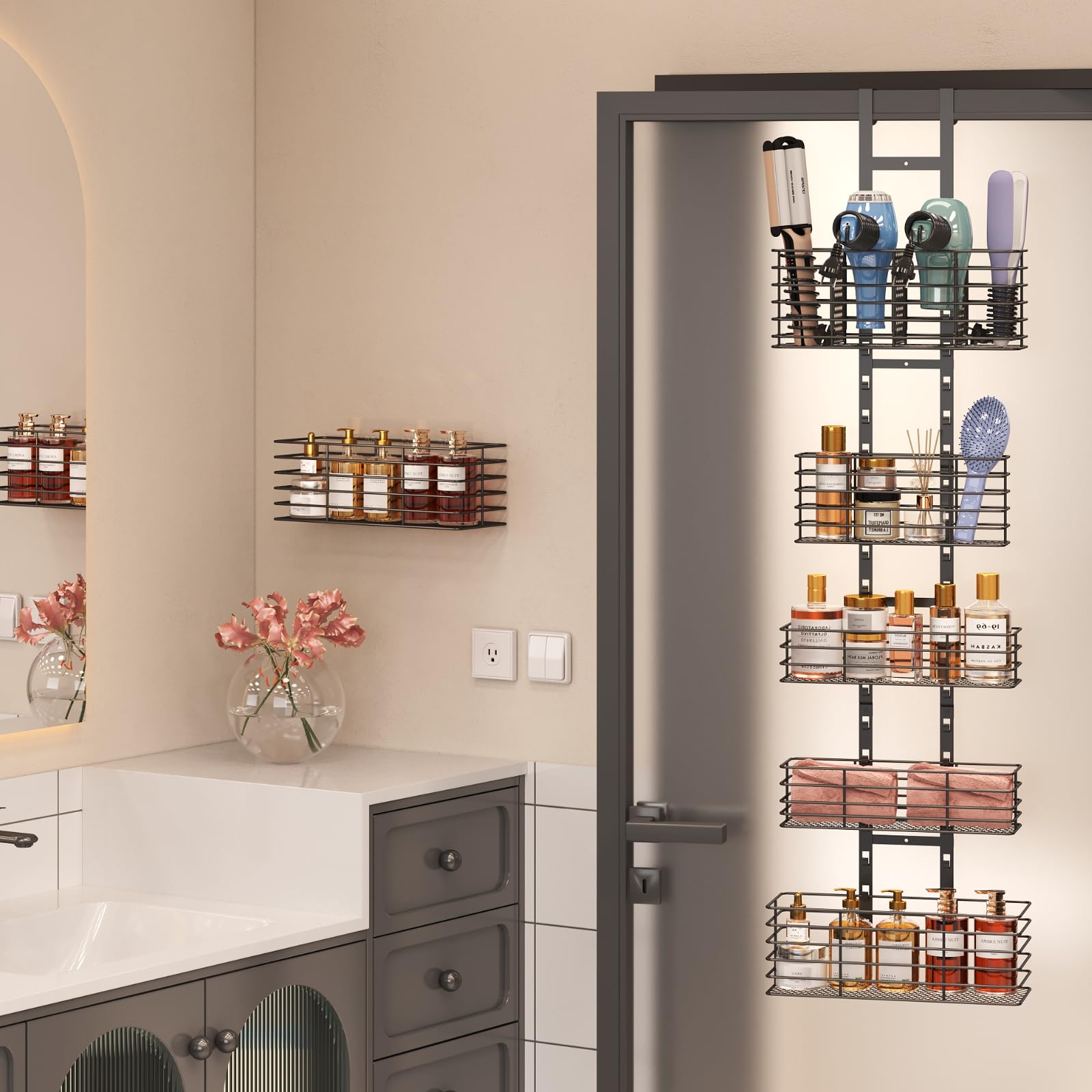 Yuyetuyo bathroom storage baskets display items clearly for quick access.