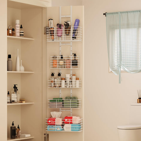 Yuyetuyo bathroom storage baskets provide versatile visible storage.