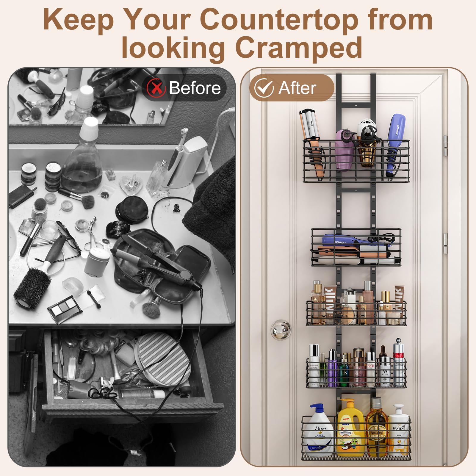 Yuyetuyo durable design supports heavy items without bending.