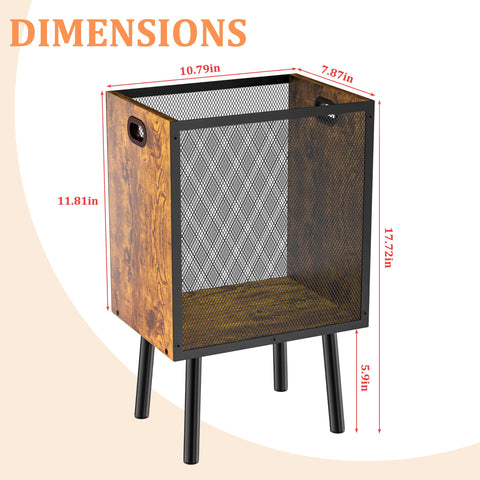 Yuyetuyo elegant waste basket complements decor while handling paper waste and small trash.