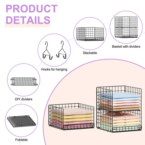 Yuyetuyo foldable closet shelf collapsed for compact storage