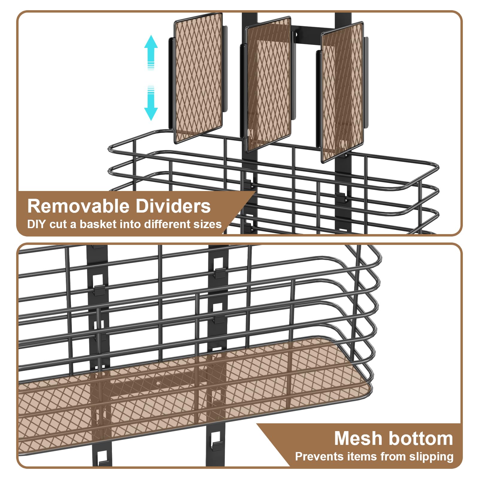 Yuyetuyo tall organizer fits on most doors for flexible placement.