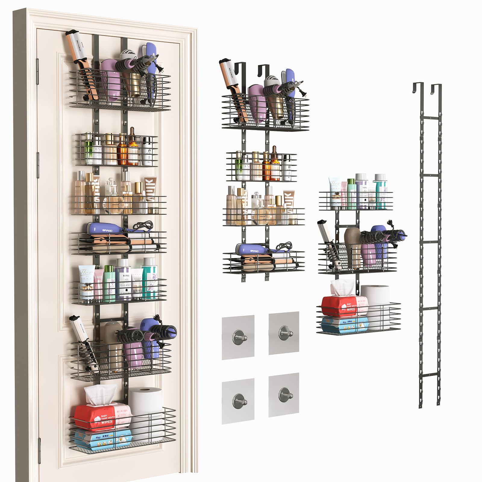 Yuyetuyo seven-tier over-the-door organizer offers versatile storage and easy assembly