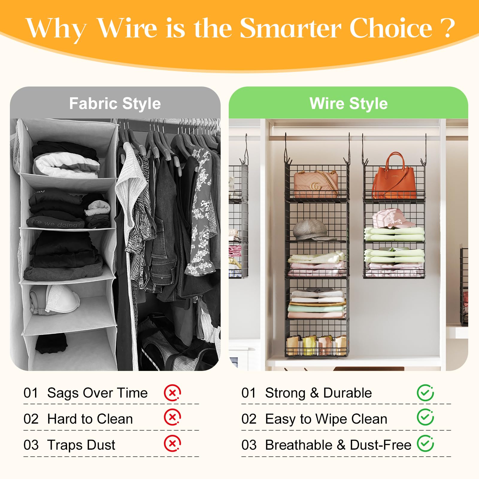 Yuyetuyo vertical design maximizes closet space in small rooms.