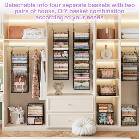 Yuyetuyo durable wire storage baskets promoting breathability and visibility