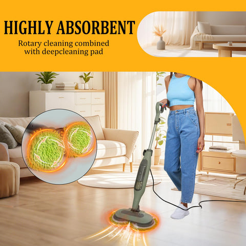 YUYUXB microfiber pad green offers superior absorption and quick floor drying.