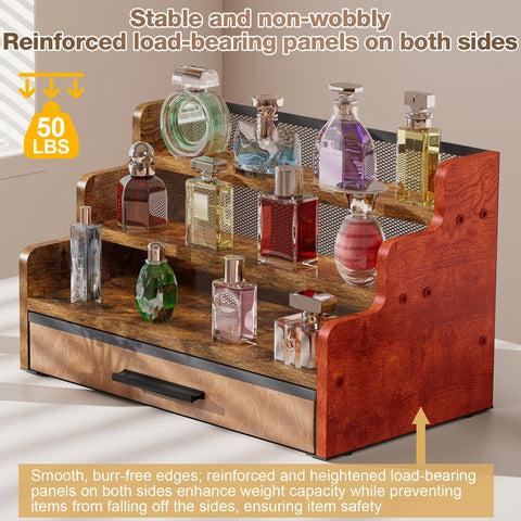 Yuzehuaza Drawer interior with fabric lining protects items from scratches and collisions