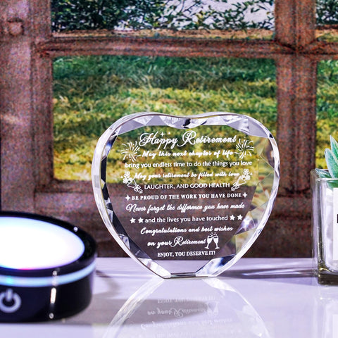 Laser engraving visible inside YWHL crystal adds personal meaning
