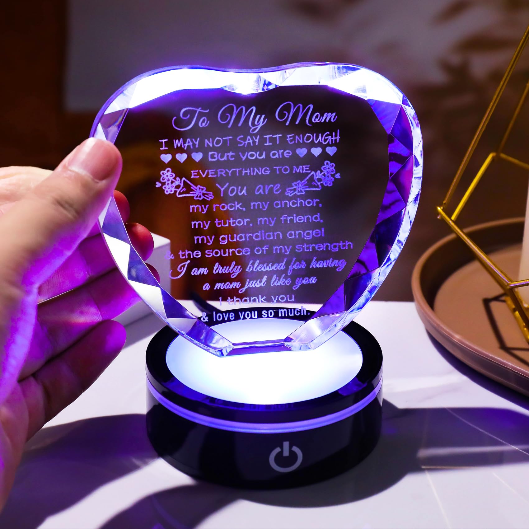 YWHL LED base illuminates the heart with color options