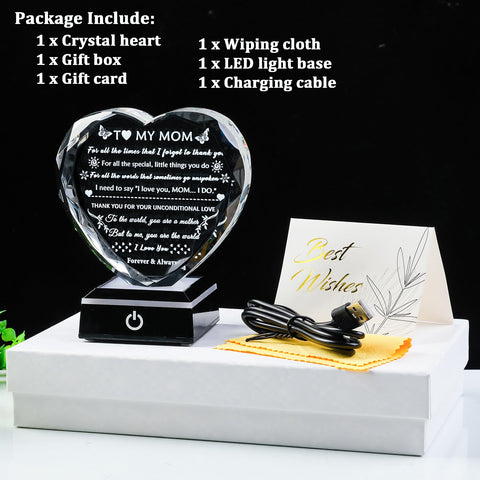 YWHL crystal keepsake doubles as soft night light and decor