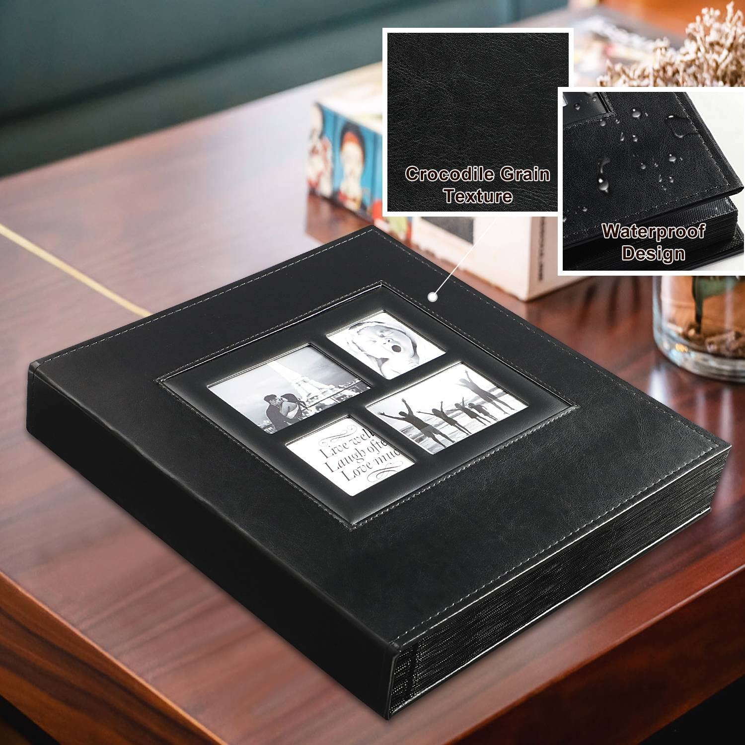 Ywlake leather-cover photo album offers a premium tactile feel and durability.