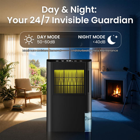 YXYUENSR dehumidifier covers spaces up to 2200 sq ft.