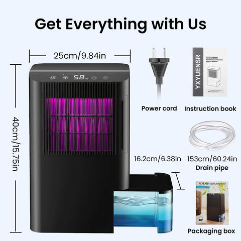 YXYUENSR dehumidifier timer 2/4/6h provides flexible control.