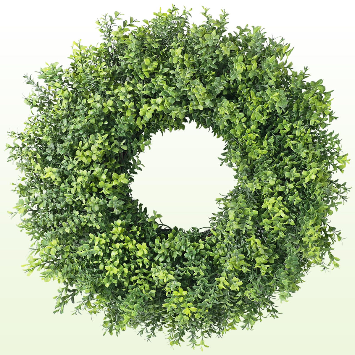 YXZZWL 26-inch artificial boxwood wreath on front door adds lasting curb appeal