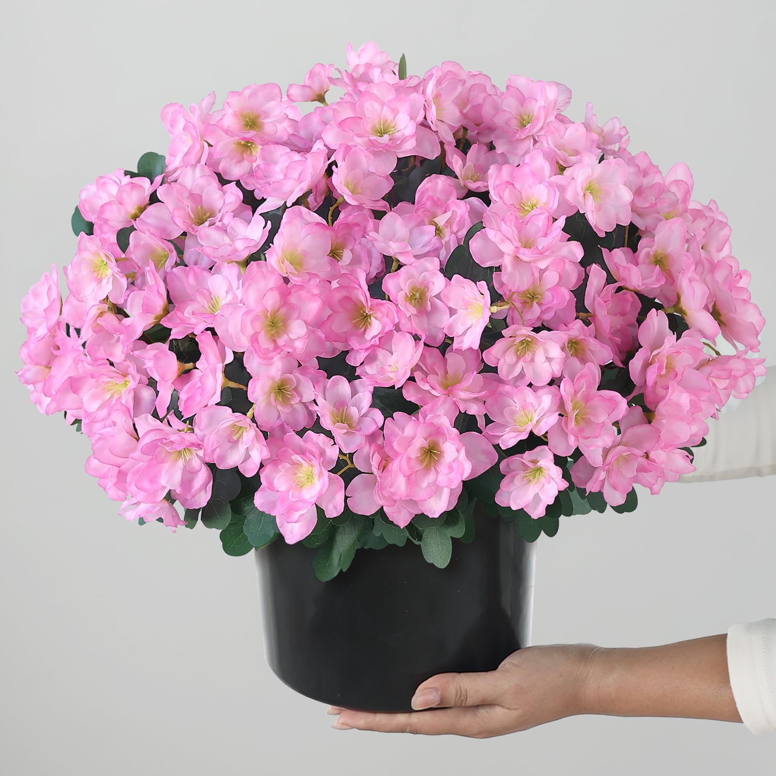 YXZZWL azalea topiary pink withstands rain wind sun, durable outdoors.