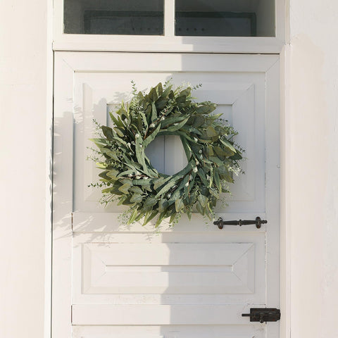 YXZZWL eucalyptus wreath with adjustable stems for best display after shipping.