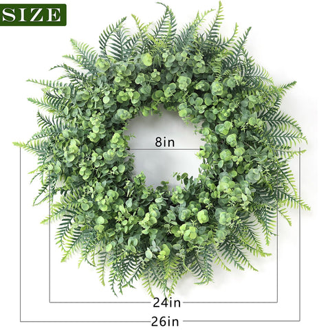 YXZZWL large 24-26 inch wreath ready to display on doors.