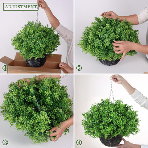 YXZZWL UV-resistant boxwood texture withstands outdoor weather without fading.