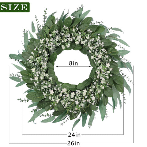 YXZZWL Versatile all-seasons wreath suitable for halls, windows, and farmhouses.