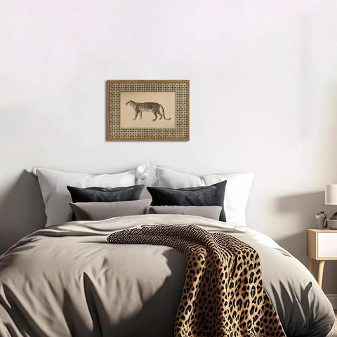 YYNISPIN leopard wall art as a focal point in living rooms.