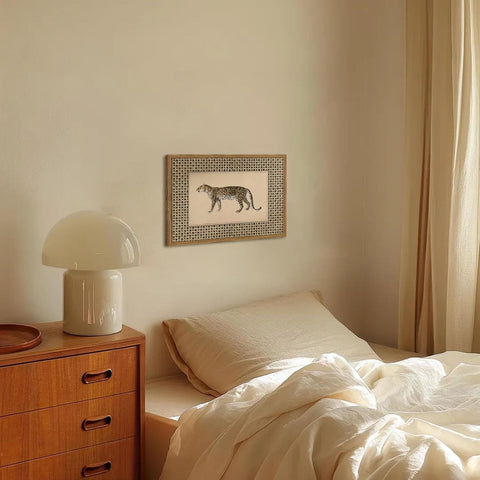 YYNISPIN neutral-toned wildlife art suits boho and modern farmhouse interiors.