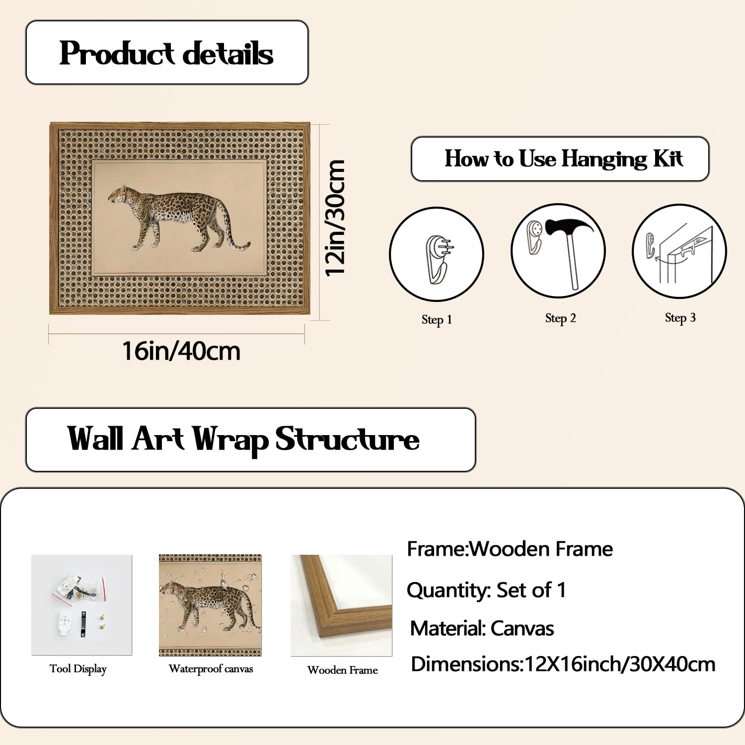 YYNISPIN wood framed canvas prints offer durability and ready-to-hang convenience.