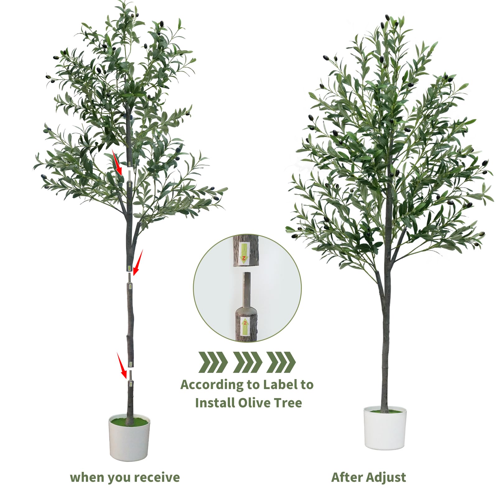 YYTDDUUU adjustable branches let you tailor the look to your space.