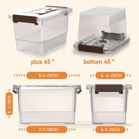 YYXB storage bins with dual side latches for secure, easy opening