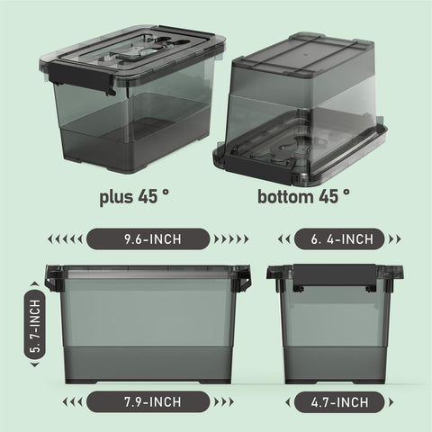 YYXB clear plastic bin showing contents for quick identification