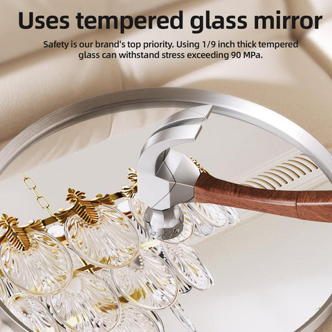 YYXW Moisture-resistant Round Mirror suited for humid bathrooms and bedrooms.