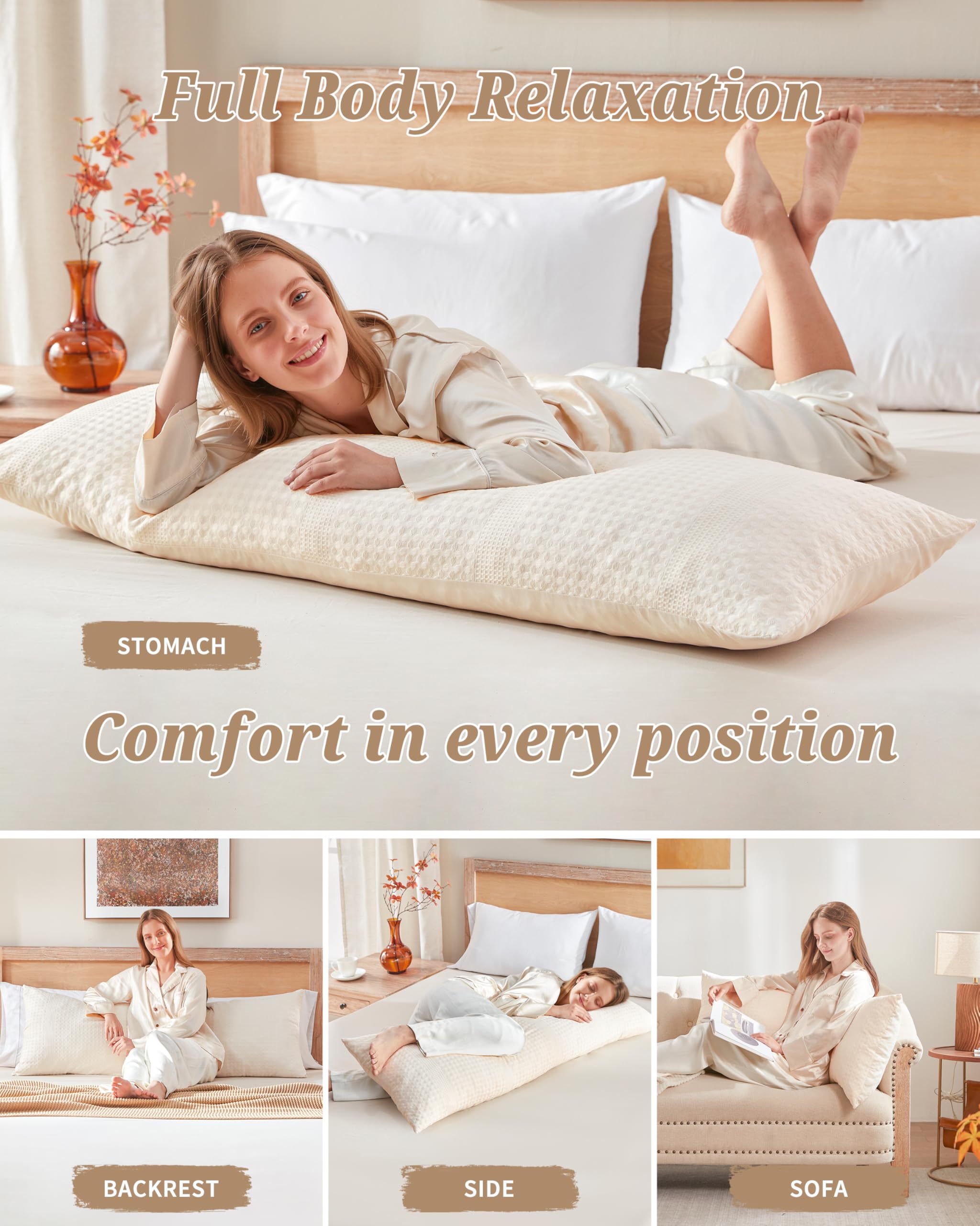 YZ HOME body pillow supports side sleepers with full-body alignment.