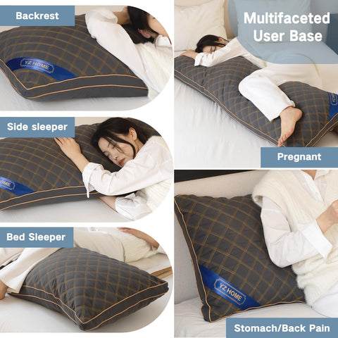 YZ HOME long body pillow adjustable-height shot highlighting easy height customization