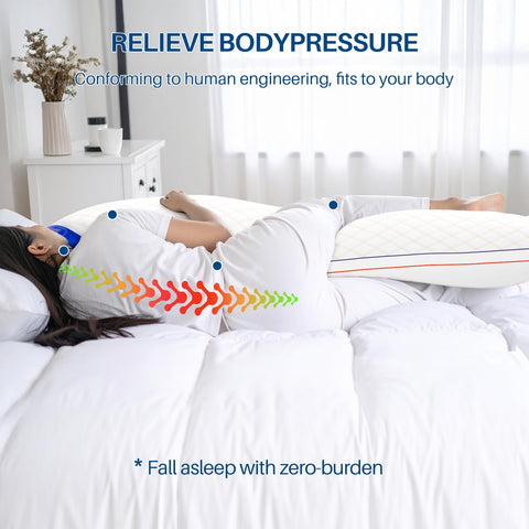 YZ HOME blue memory foam fill provides responsive support and motion-friendly shaping