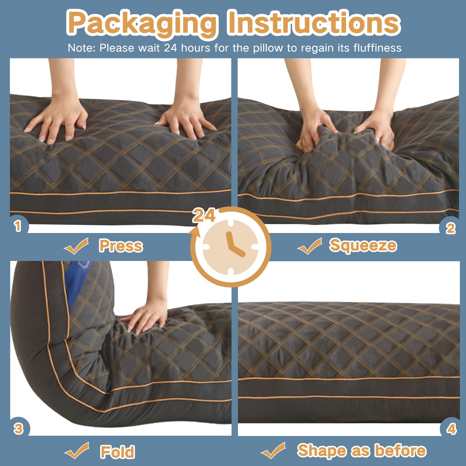 YZ HOME long body pillow removable filling and zippered pocket demonstration