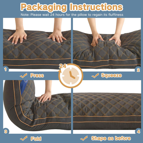 YZ HOME long body pillow removable filling and zippered pocket demonstration