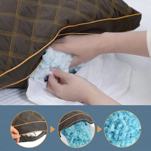 YZ HOME long body pillow quilted surface close-up showing breathable year-round use