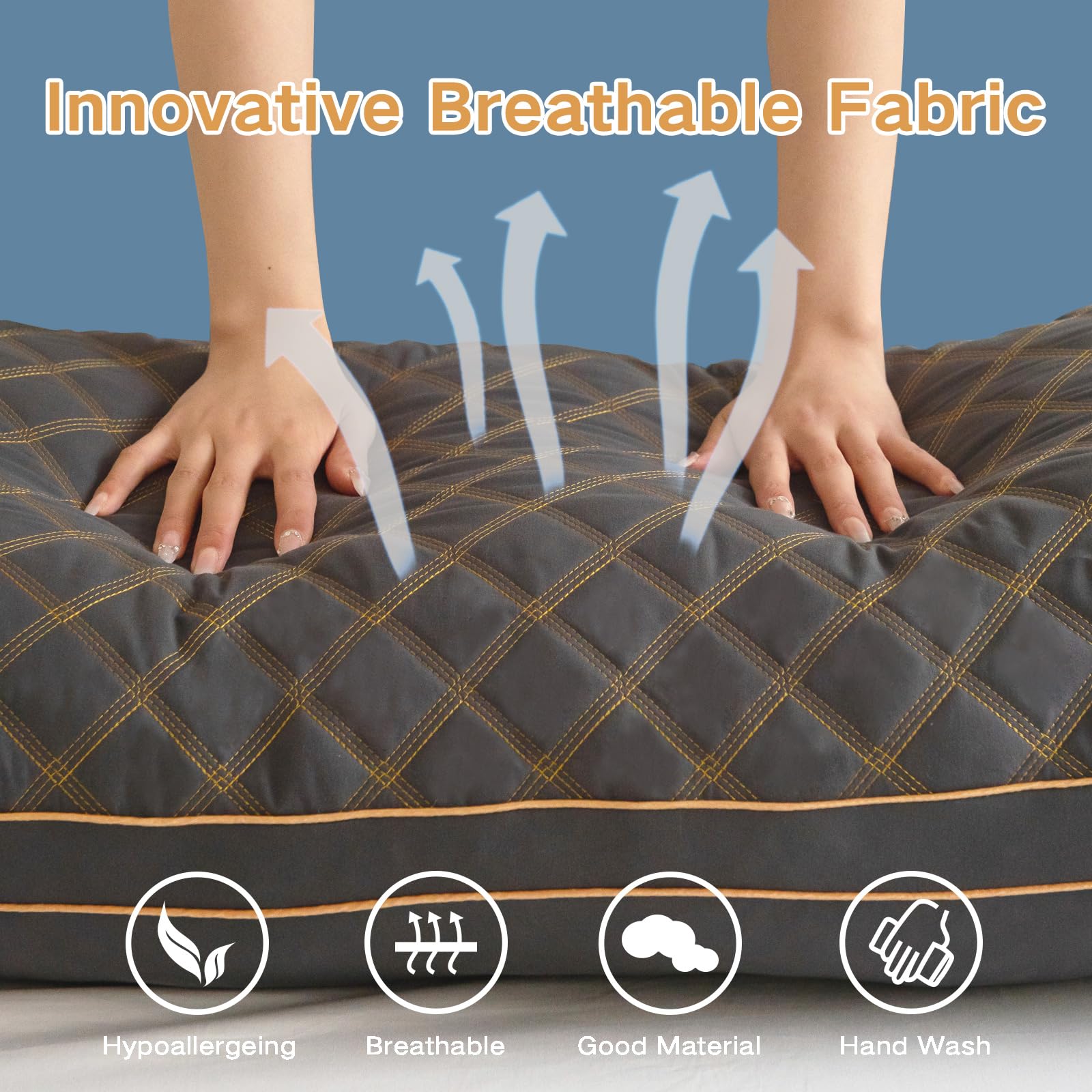 YZ HOME long body pillow zipper-access cover to adjust filling