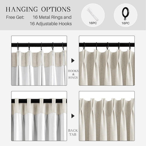 YZ HOME machine washable curtains for easy care in cold water