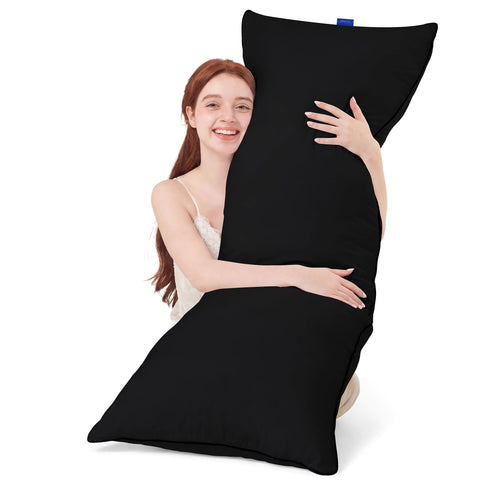YZ HOME memory foam body pillow insert in full-length view shows comprehensive body support