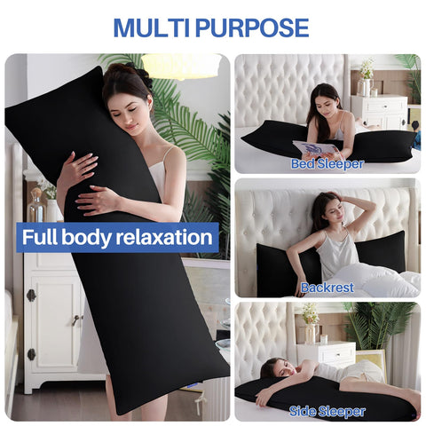 YZ HOME memory foam body pillow insert after unpacking shows fluffy expansion