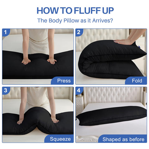 YZ HOME memory foam body pillow insert on sofa demonstrates versatile lounging support