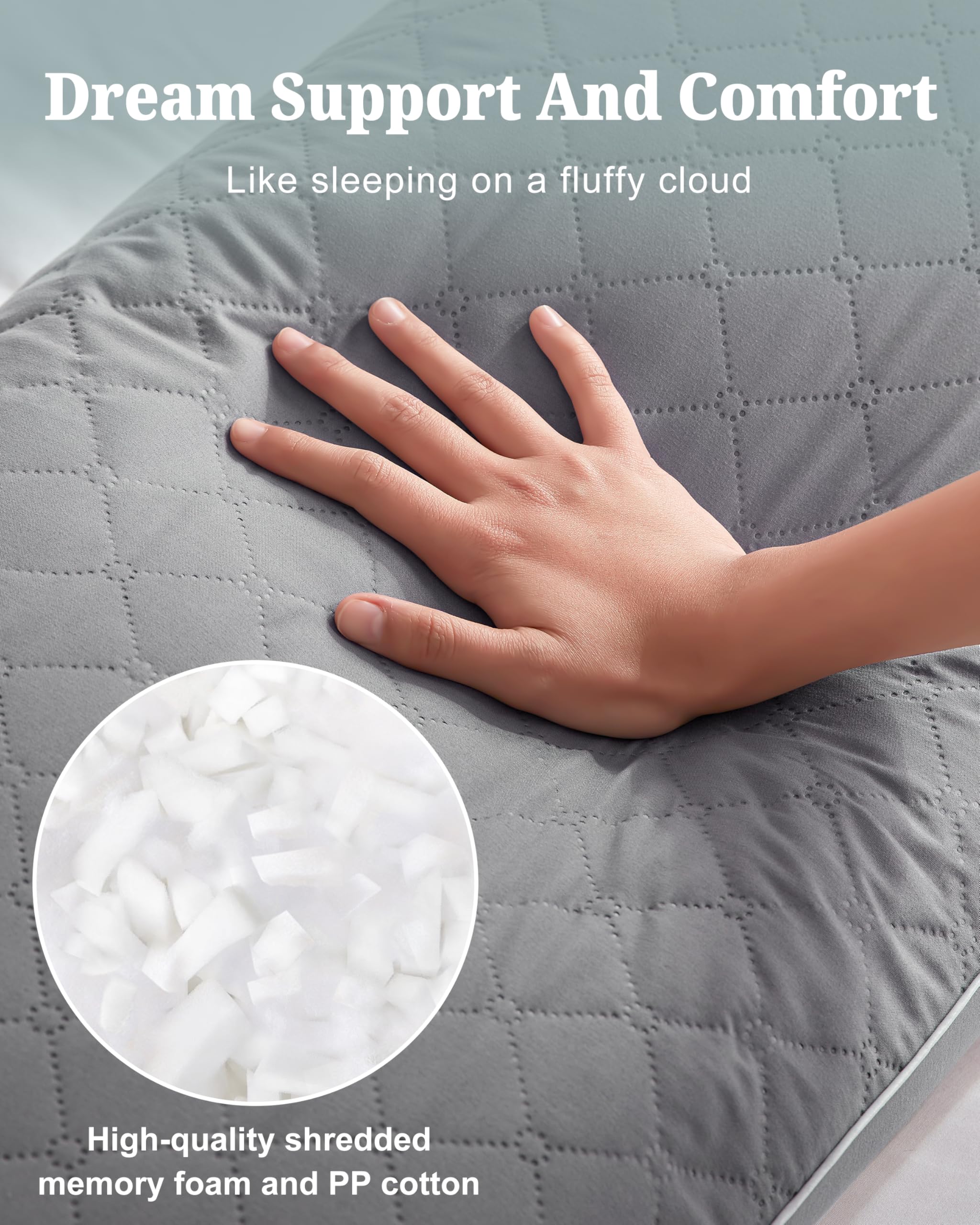 YZ HOME pregnancy comfort pillow supports belly and back during sleep.