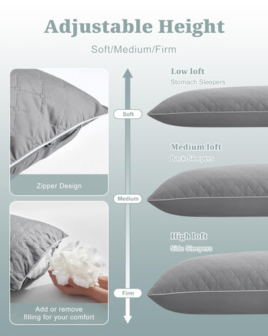 YZ HOME quilted fabric surface feels soft and breathable for year-round use.