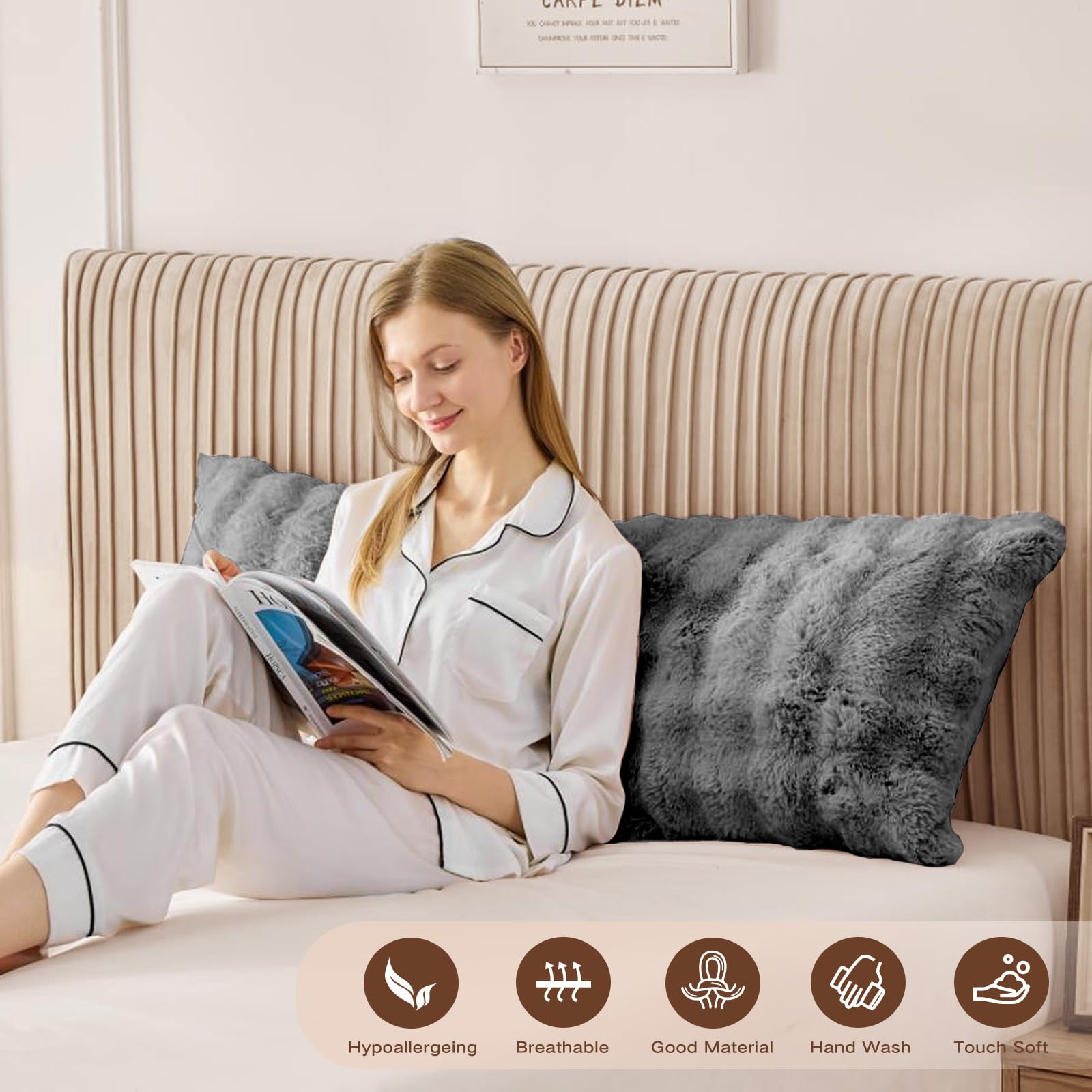 YZ HOME shredded blue memory foam inside provides adjustable support for various sleeping positions.