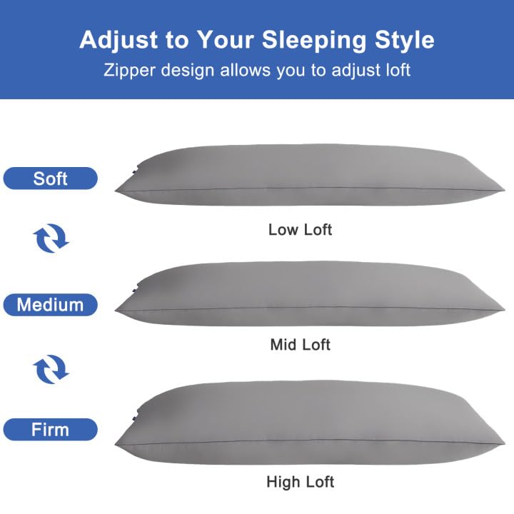 YZ HOME memory foam body pillow supports hips, back and neck