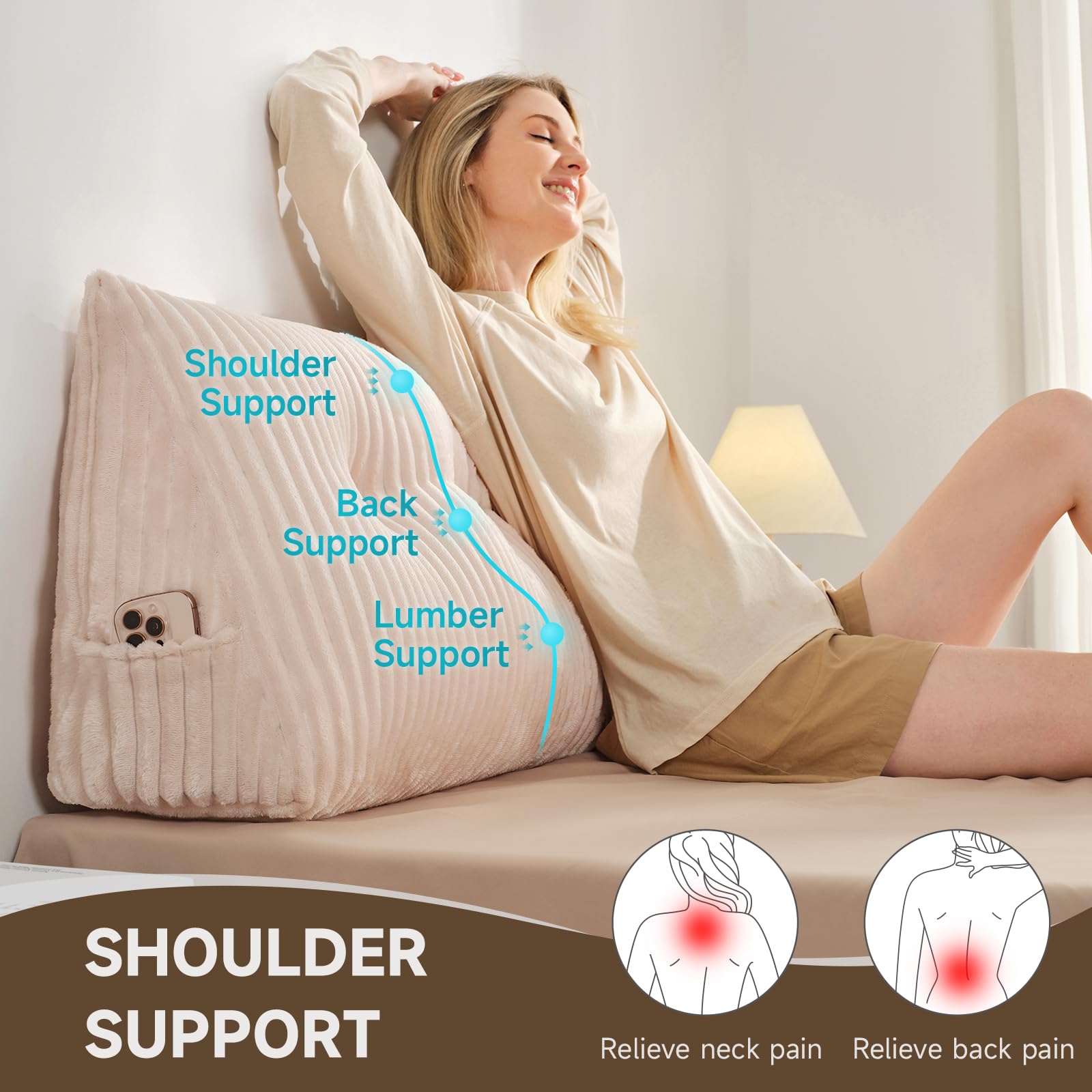 Z-hom No-roll pillow ensures stable posture without rolling during use.