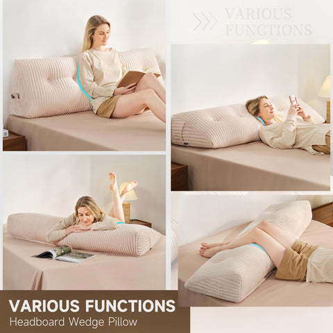 Z-hom Wedge ergonomic support shapes a natural incline for relaxation.