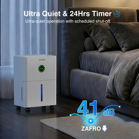 ZAFRO auto defrost technology prevents ice buildup for steady performance