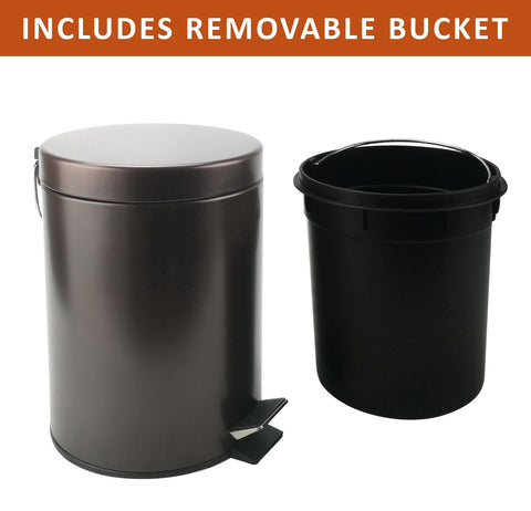 Zahari Home removable inner bucket for easy lining and cleanup.